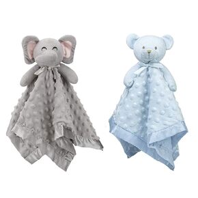 Pro Goleem Elephant and Bear Security Blanket, 16''