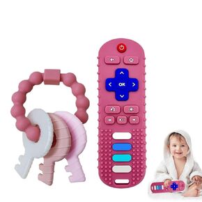 Baby Keys Teether&Baby Remote Toys for Babies 0-18 Months,BPA Free