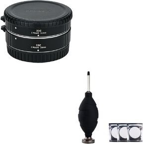 JJC Z Mount Auto Focus Macro Extension Tube Set & Dust Free Air Blower Blaster for Nikon Zf Z8 Z9 Z50 Z30 Z fc Zfc Z7 Z6 Z5 Z6 III II Z6III Z6II Z7II Z6 II Z7 II Mirrorless Camera & Nikon Z Mount Lens