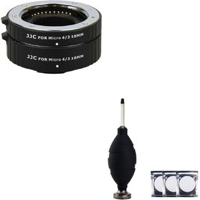 JJC Micro 4/3 Mount Auto Focus Macro Extension Tube Set & Dust Free Air Blower Blaster for Olympus OM-1 II OM-5 OM-D E-M1 III E-M10 III, Panasonic Lumix G9 G7 G85 G95 GX85 GX9 GH7 GH6 GH5 GH5S & More
