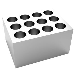 4E's USA Dry Bath Incubator Block - Universal Aluminum Block for Round Tubes 4 x 35mm, Slot Size ⌀35mm x 47.6mm, Model: TC0401001-74