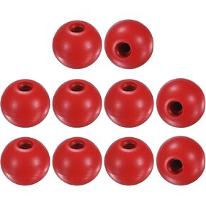 10-Pack Threaded Ball Knobs, M12 Female Thread 40mm Dia. Thermoset Ball Knob for Lathe/Machine/Lawn Mowers, Round Phenolic Lever Handle [Red]