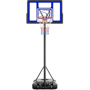 TONBUX Adjustable Basketball Hoop Outdoor 10FT, Basketball Portable Hoops & Goals, 44 Inch Backboard, for Kids, Youth, and Adults in The Backyard, Driveway