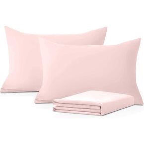 Comfort Beddings Pack of 2 Youth Pillowcases 16x22 Premium 100% Cotton Blend Blush Pink Youth Pillow Case Zipper Closure, Super Soft and Cozy Youth Pillow Covers (Size-16x22, Blush Pink)