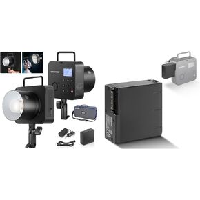 NEEWER Q4 400Ws 2.4G TTL Studio Flash [New Look] 1/8000 HSS 2800mAh Battery Powered Outdoor Strobe Photography Monolight with Carrying Bag, 0.01-1.2s Recycling, Battery Pack Included