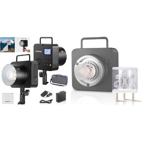 NEEWER Q4 400Ws 2.4G TTL Outdoor Studio Flash (New Look), 1/8000s HSS/2800mAh Battery Strobe Light Photography Bowens Mount Monolight with Cleaning Cloth, Flash Tube Included
