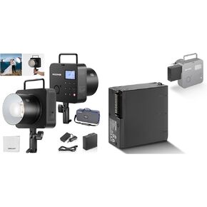 NEEWER Q4 400Ws 2.4G TTL Outdoor Studio Flash (New Look), 1/8000s HSS/2800mAh Battery Strobe Light Photography Bowens Mount Monolight with Cleaning Cloth, Battery Pack Included