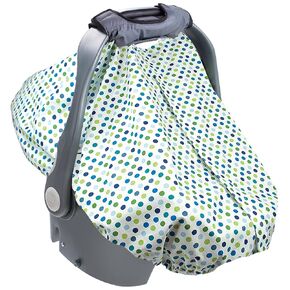 Summer Infant 2-in-1 Carry and Cover Infant Car Seat Cover, White Dots