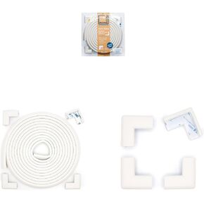 Slim-Fit 15ft Edge 12 Corners - Bundle & Save - RovingCove Slimfit Edge Corner Guards (15ft Edge 4 Corners, Oyster White) + RovingCove Slimfit Corner Guards (8 Corners, Oyster White)