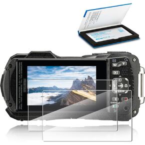 JJC (2 Pack) Kodak PIXPRO WPZ2 or Ricoh Penta. WG-1000 WG1000 Screen Protector, 9H Ultra Clear Tempered Glass Lens Protector LCD Display Film