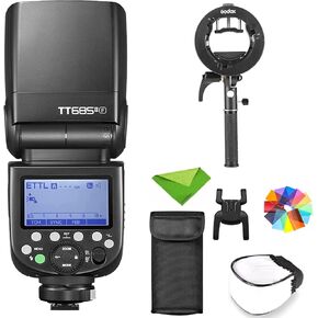Godox TT685II-F Flash Trigger for Fuji TTL Speedlight Camera Flash, w/Godox S2 Holder Bracket 2.4G Wireless X System for Fujifilm Fuji Cameras X-T2 X-T1 X-T10 X-A3 (Upgraded TT685F)