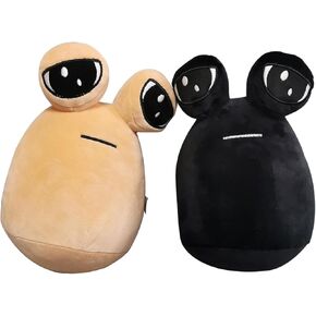 2 PCS لعبة POU POU PLUSH ، حيوان لطيف محشو ، 8.6 بوصة حزينة POU PLUSHIE ، هدية يوم الأطفال ، هدايا عيد ميلاد ، KHAKI+Black