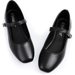 Mary Jane Flats Shoes Women Square Toe Ballet Flats Comfortable Ankle Strap Flats Casual Slip on Flats Women Flats Dress Shoes