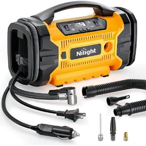 Nilight Tire Inflator Portable Air Compressor Dual Power for Car