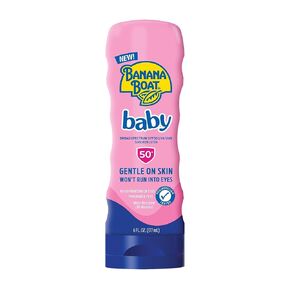 Banana Boat Baby Sunscreen SPF 50, 6oz | SPF 50 Sunscreen for Babies and Toddlers, Beach Essentials, Baby Sunblock, 6oz
