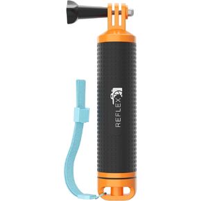 REFLEX CAMERA Waterproof Floating Hand Grip Compatible with Gopro Hero 13/12/11/10/9/8, Akaso, Insta360 & DJI Osmo & Other Action Cameras. Great Floating Handle with Anti Slip Grip & Wrist Strap
