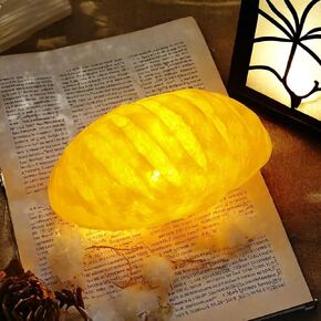 Realistic LED Bread-Shaped Night Light | Soft Glow Croissant and Bread Lamp | Decorative LED Light for Home, Nursery, and Kids' Rooms [Batteries Not Included] (Long Bread)