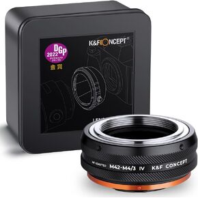 K&F Concept Lens Mount Adapter M42-M4/3 IV Manual Focus Compatible with M42 Lens and Micro Four Thirds (M4/3) Mount Camera Body