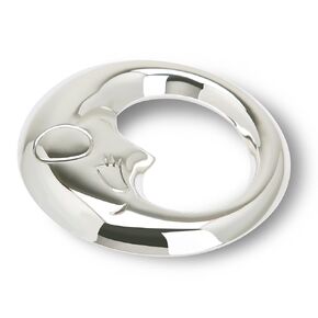 Sterling Silver Moon Rattle Newborn Baby Boy and Baby Girl - Non-tarnishing, Durable, and Custom Engravable Gift - Packaged in a Beautiful Gift Box
