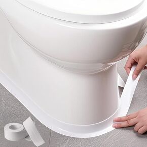 Caulk Tape,Bathroom Corner Caulking Tape,Self-Adhesive Sealing Tape Used for Kitchen Sink,Toilet, Bathroom Bathtub, Tub Floor Wall Edge Protector Strip(1.5 inch*10.5 feet;White,1 Pack)