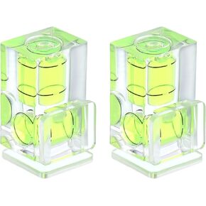 PATIKIL Camera Hot Shoe Cover Level, 2 Pcs 2 Axis Hot Shoe Bubble Spirit Level Standard Flashlight Protector Compatible for Nikon for Fujifilm for Pentax Universal DSLR/SLR Camera, Green