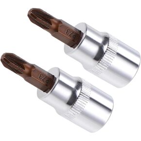 PZ3 Impact Bit Socket 3/8" Drive S2 Steel CR-V Power Screwdriver Bits Socket - (Applications: for Fastening Car Machinery Screws), 2-Pieces