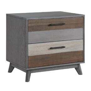 Soho Baby Cascade Premium Soft Closing 2-Drawer Nightstand, Multi-Tone Gray