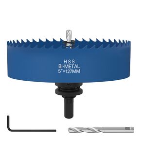 ANDELI 2'' Bi-Metal Hole Saw with Center Drill, to be Assembled, high Opening Efficiency for Wood, Corn Hole Boards, Plastic, plasterboard and Thin Sheet Metal Openings