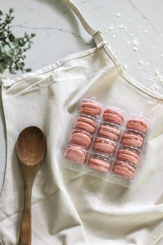Vend Exchange Clear Plastic Macaron Containers - Fits 6 Macarons (Pack of 15) in Saudi Arabia