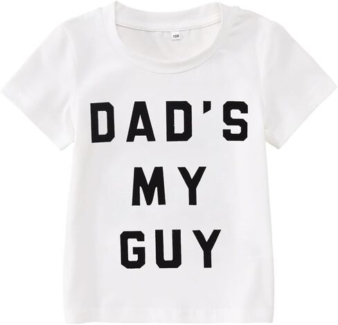 Ritatte Toddler Baby Boyy Girls Day Day Shirt Dad's My Guy Letter Print T-Shirt Kids لطيفًا in Saudi Arabia