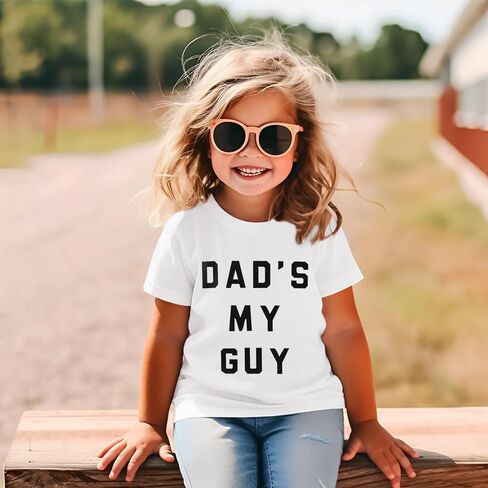 Ritatte Toddler Baby Boyy Girls Day Day Shirt Dad's My Guy Letter Print T-Shirt Kids لطيفًا in Saudi Arabia