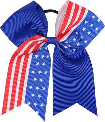 7inch Baby Girl's American flag hair bow,Hair Accessories for 4th of July(F9) (2) in Kuwait