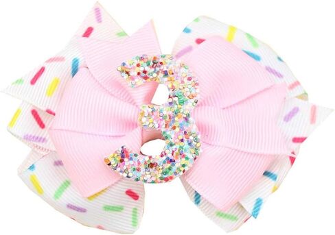 Baby Girls Birthday Hair Bow Hair Clip Strawberry Bows for Little Girls First Birthday Party Sweet Hair Accessories TSFJ80 (3rd Pink Hair Bow) in Kuwait