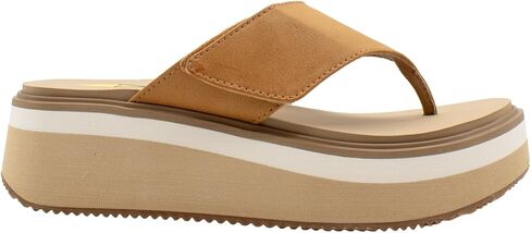 VOLATILE Womens Shiitake Platform Casual Sandals Casual Mid Heel 2-3" - Brown in Saudi Arabia
