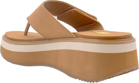 VOLATILE Womens Shiitake Platform Casual Sandals Casual Mid Heel 2-3" - Brown in Saudi Arabia