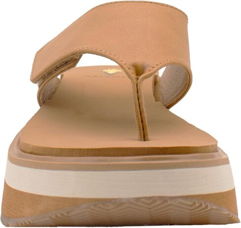 VOLATILE Womens Shiitake Platform Casual Sandals Casual Mid Heel 2-3" - Brown in Saudi Arabia