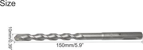 NACX 10mm x 150mm SDS-Plus Rotary Hammer Bit, Masonry Drill Bit Cemented Carbide Spiral Rotary Tool for Brick, Stone, Block, Concrete, 3PCS (Round Shank) in Saudi Arabia