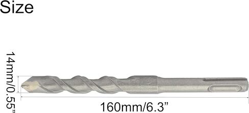 NACX 10mm x 150mm SDS-Plus Rotary Hammer Bit, Masonry Drill Bit Cemented Carbide Spiral Rotary Tool for Brick, Stone, Block, Concrete, 3PCS (Round Shank) in Saudi Arabia