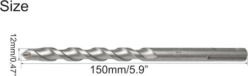 NACX 10mm x 150mm SDS-Plus Rotary Hammer Bit, Masonry Drill Bit Cemented Carbide Spiral Rotary Tool for Brick, Stone, Block, Concrete, 3PCS (Round Shank) in Saudi Arabia