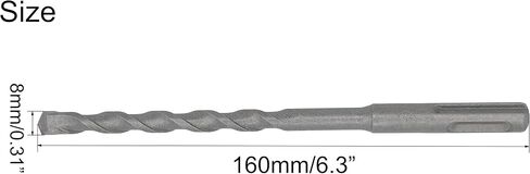 NACX 10mm x 150mm SDS-Plus Rotary Hammer Bit, Masonry Drill Bit Cemented Carbide Spiral Rotary Tool for Brick, Stone, Block, Concrete, 3PCS (Round Shank) in Saudi Arabia