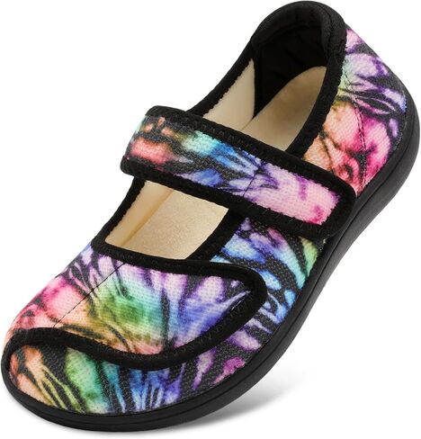 JOINFREE Womens Wide Diabetic Slippers Adjustable Comfort House Shoes Extra Wide Width Edema Swollen Arthritis Bedroom Slipper Indoor Outdoor in Kuwait