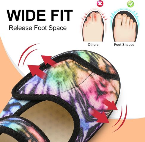 JOINFREE Womens Wide Diabetic Slippers Adjustable Comfort House Shoes Extra Wide Width Edema Swollen Arthritis Bedroom Slipper Indoor Outdoor in Kuwait