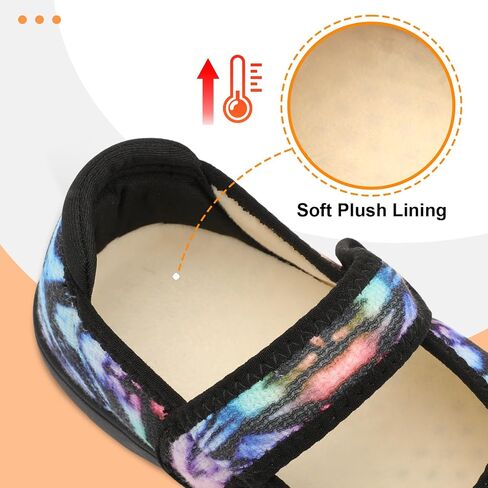 JOINFREE Womens Wide Diabetic Slippers Adjustable Comfort House Shoes Extra Wide Width Edema Swollen Arthritis Bedroom Slipper Indoor Outdoor in Kuwait