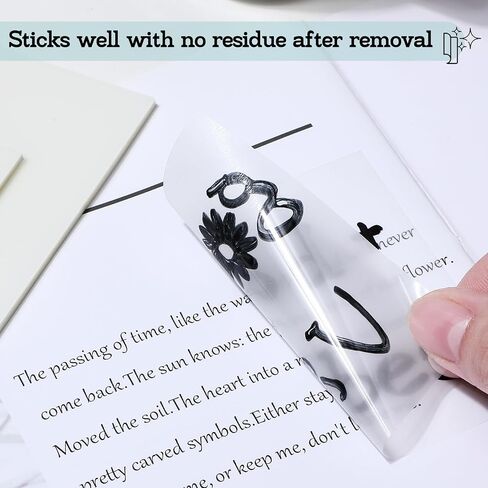 Transparent Sticky Notes Set, 6 Sizes Clear Sticky Notes Pads with 10 Colors, Waterproof Self-Stick Translucent Sticky Notes, See Through Sticky Notes for Bible Tabs, Book Tabs, Office, 500 Sheets in Saudi Arabia