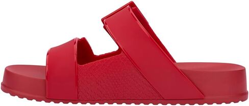 Melissa Cozy Connection Slide - Women's Fashion Sandals with Snakeskin Textural Pattern, Adjustable Buckle - Lightweight EVA Lug Sole - Stylish and Comfortable Slides in Saudi Arabia