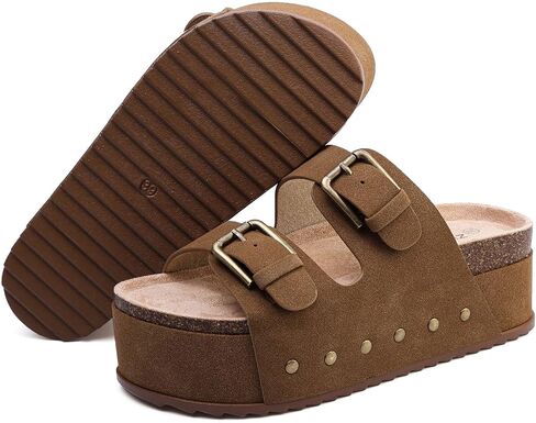 ziitop Womens Sandals Platform Sandals Women Comfortable Beach Essentials Memory Foam Slides for Women in Saudi Arabia