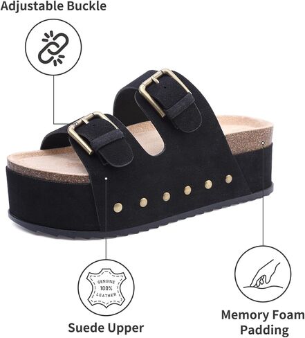 منصة Ziitop Womens Sandals Sandals نساء نساء شاطئات شاطئية مريحة شرائح رغوة الذاكرة للنساء in Kuwait