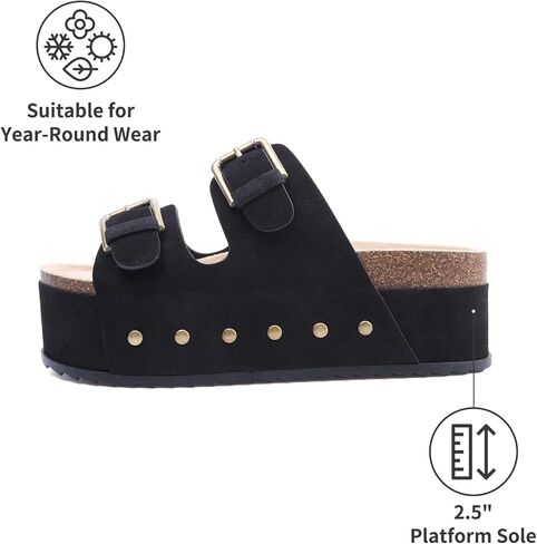 منصة Ziitop Womens Sandals Sandals نساء نساء شاطئات شاطئية مريحة شرائح رغوة الذاكرة للنساء in Kuwait