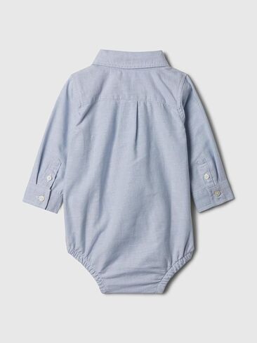 GAP baby-girls Long Sleeve Oxford Bodysuit in Saudi Arabia