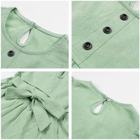 Miipat Toddler Girl Dress Ruffle Sleeveless Summer Cotton Dress Baby Girl Casual Party Dresses Kids Backless A-line Sundress in Kuwait